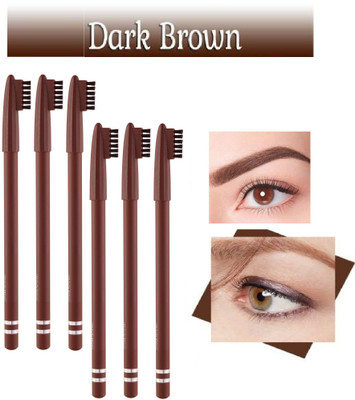 Emijun MATTE FINISH SOFT CURLING SHAPE BROWN EYEBROW PENCIL(BROWN)