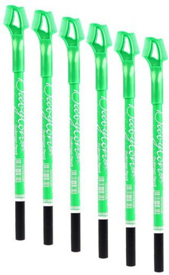 THTC Best Smudge Proof & Water Proof Jet Black Eyebrow Definer Pencil With Comb(BLACK)