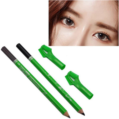 THTC Smudge Proof & Water Proof Jet Black Eyebrow Definer Pencil With Comb(BLACK)