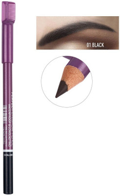 NADJA SMOTHEWR, MORE EVEN, EFFORTLESS APPLICATION SOFT TEXTURE BLACK EYE BROW PENCIL SET OF 12(BLACK)