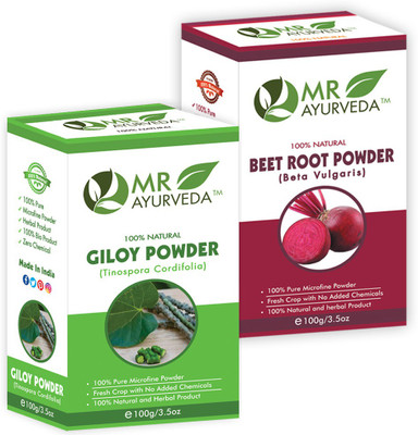MR Ayurveda Giloy Powder and BeetRoot Powder - Combo Pack(200 g)