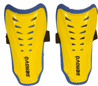 DENOVO Club Football Shin Guard Large Size (1 Pair) Football Shin Guard(Yellow)