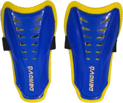 DENOVO Club Football Shin Guard Large Size (1 Pair) Football Shin Guard(Blue)