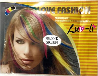 LUV-LI GLAMOROUS LOOKS WITH SALON EFFECTS (PEACOCK GREEN) HAIR COLOR , PEACOCK GREEN