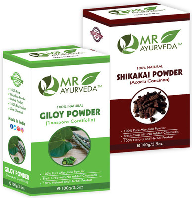 MR Ayurveda Giloy Powder & Shikakai Powder - Set of 2(200 g)