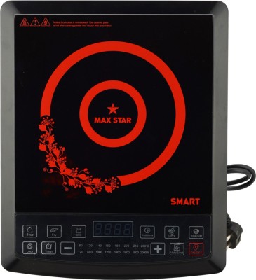 MAX STAR IC02 Induction Cooktop(Black, Red, Push Button)