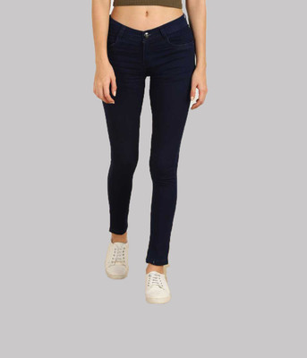 INAAYA Super Skinny Women Dark Blue Jeans