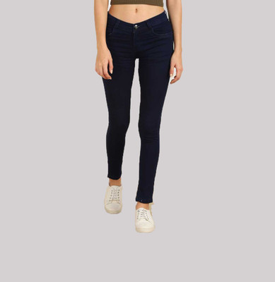 INAAYA Super Skinny Women Dark Blue Jeans