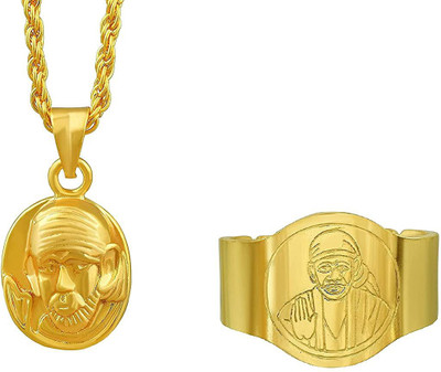 DULCI Brass Gold-plated Gold Jewellery Set(Pack of 1)