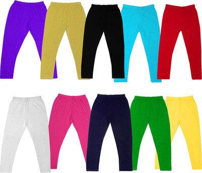 K M R Legging For Girls(Multicolor Pack of 10)