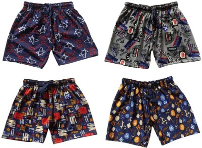 Kevat Gems Short For Baby Boys & Baby Girls Casual Printed Cotton Blend(Multicolor, Pack of 4)