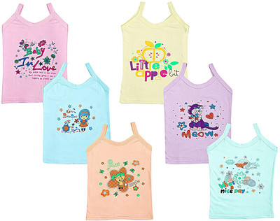 Paryag Hosiery Camisole For Baby Girls(Multicolor, Pack of 3)