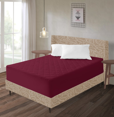 DORISTYLE Elastic Strap Queen Size Mattress Cover(Maroon)