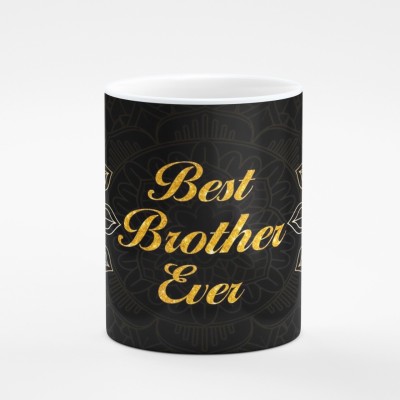 Gift4You Best Brother Ever Printed Cup Birthday Gift for Brother, Gift for Brother Birthday Unique Gift, Rakshabandhan Gifts for Brother Ceramic Coffee Mug(330 ml)