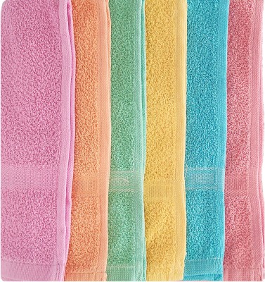 BIndian Hand Towels Set of 6 Piece for Kitchen, wash Basin & Gym, Soft & Super Absorbent, Multicolor Napkins (6 Sheets) Light Blue Cloth Napkins(6 Sheets)