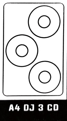 ROYAL STIC DJ 3 CD Permanent Paper Label(White)