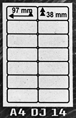 ROYAL STIC DJ 14 Permanent Paper Label(White)
