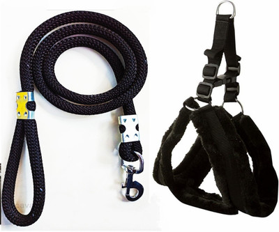 Cavalry Dog Harness & Leash(Large, blk)