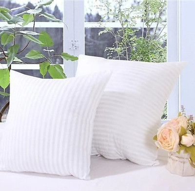 GTX Microfibre Stripes Cushion Pack of 2(White)