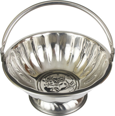 Spillbox Traditional Handcrafted Silver Flower basket for Pooja/Worship – Lotus Ganesh-Silver Brass(1 Pieces, Grey) deal from flipkart Spillbox Traditional Handcrafted Silver Flower basket for Pooja/Worship – Lotus Ganesh-Silver Brass(1 Pieces, Grey) deal from flipkart