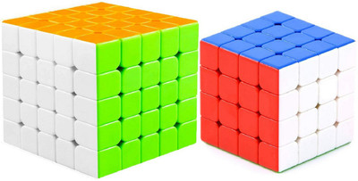 Aseenaa High Speed, Stickerless & Smooth 4X4 & 5X5 Magic Cube Combo(2 Pieces)