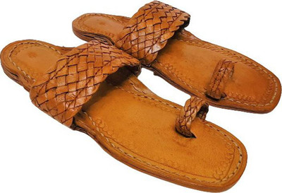 Kolhapuri Men Flats(Tan , 9)