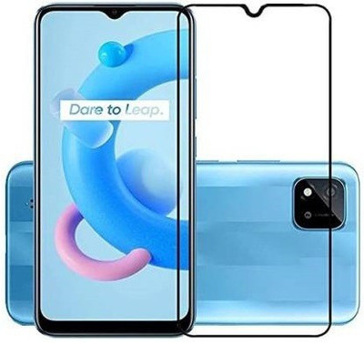A-Allin1 Edge To Edge Tempered Glass for realme C11 2021, Full Screen Coverage Oleophobic Coating Ultra HD+ With Easy Installation Kit(Pack of 1)