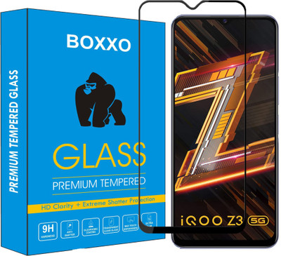Boxxo Edge To Edge Tempered Glass for IQOO Z3, IQOO Z3 5G(Pack of 1)