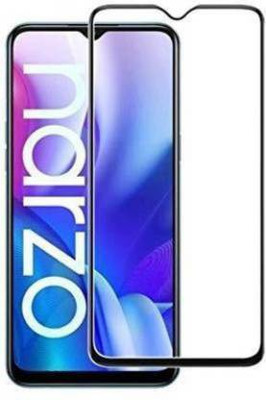 kentop Edge To Edge Tempered Glass for Realme Narzo 30A + RMX3171(Pack of 1)
