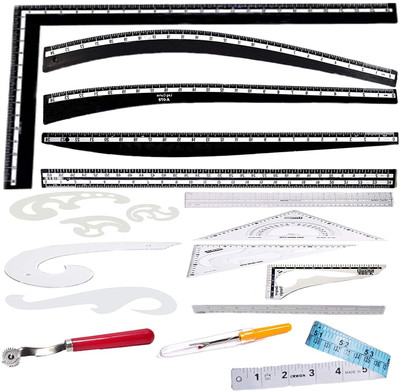 Hirday Complete Fashion Designing Tailoring Scales Set of 15 Sewing Kit