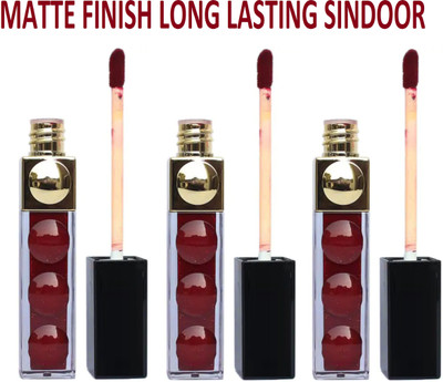 tanvi27 MATTE FINISH WATER PROF & LONG LASTING LIQUID BASE SINDOOR FOR WOMAN ALL SKIN TYPE(Maroon)