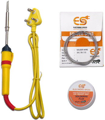 Electrosmart Mini Starter iron Kit 3in1 Soldering kit (25watt iron + Solder wire + Solder paste) 25 W Simple(Pointed Tip) Electrosmart Mini Starter iron Kit 3in1 Soldering kit (25watt iron + Solder wire + Solder paste) 25 W Simple(Pointed Tip)