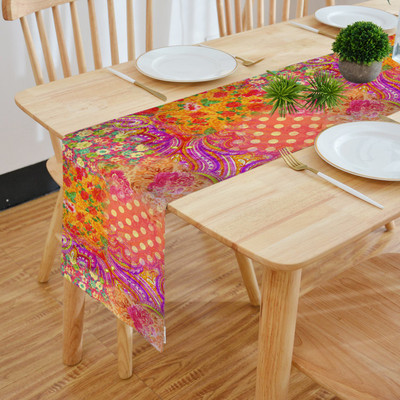 HOMADORN Multicolor 182.88 cm Table Runner(Polyester)
