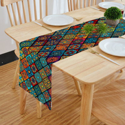 HOMADORN Multicolor 152.4 cm Table Runner(Polyester)