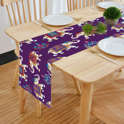 HOMADORN Multicolor 182.88 cm Table Runner(Polyester)