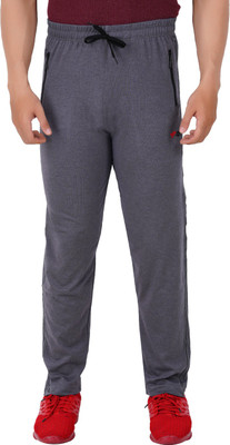 FEEL TRACK Self Design Men Grey Track Pants