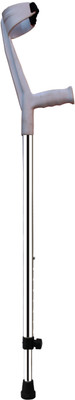 KBG Elbow Crutch Grey Chrome Height Adjustable Men/Women/Old People Patient Walking Stick