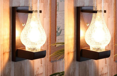 Guptas decore Uplight Wall Lamp Without Bulb(Pack of 2)