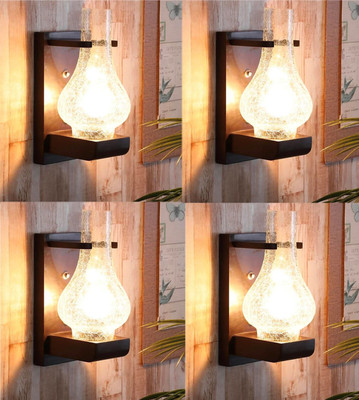 Guptas decore Uplight Wall Lamp Without Bulb(Pack of 4)