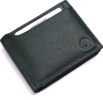 Clive Patten Men Casual Green Genuine Leather Wallet(6 Card Slots)