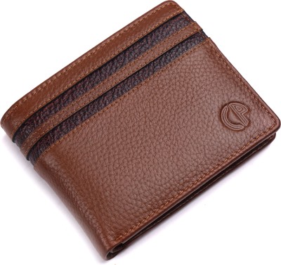 Clive Patten Men Casual Tan Genuine Leather Wallet(7 Card Slots)