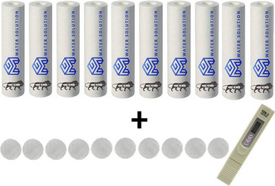 MG WATER SOLUTION Tds Meter Water Purity Tester + 10 Pcs Of Pre-Filter spun Water Purifier Solid Filter Cartridge + antiscalant balls 10 pcs combo Solid Filter Cartridge Solid Filter Cartridge(0.5, Pack of 21)