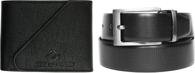 NEXA FASHION Wallet & Belt Combo(Black, Brown)