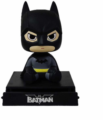 Elegant Lifestyle Super Hero Batman Action Figure Limited Edition, Iconic fictional characters, Bobblehead with Mobile Holder for Car Dashboard, Office Desk & Study Table(Grey, Black)