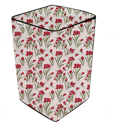 wellhome decor Furnishing Top Loading Washing Machine  Cover(Width: 58.42 cm, Pink & Red)