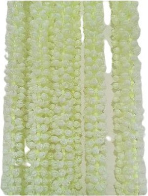 SHREYA-FASHION White Jasmine + Rose Artificial Flower String White Jasmine Artificial Flower(30 inch, Pack of 10, Garlands)