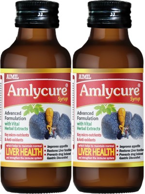 AIMIL Amlycure Syrup Healthy Liver Tonic with Herbal Properties for Improved Digestion and Better Appetite (Pack of 2)(Pack of 2)