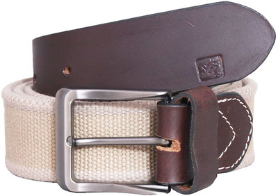 URBANITY Men Casual Beige Canvas Belt