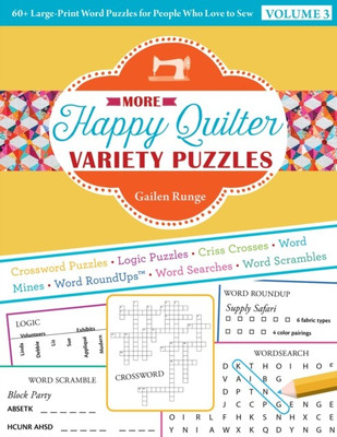 More Happy Quilter Variety Puzzles-Volume 3(English, Paperback, Runge Gailen)