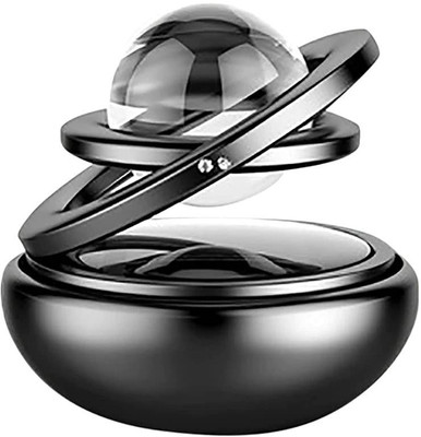SOONICK Car Double Ring with Crystal Ball 360 Auto Rotate Portable Usage Dashboard Idol (Solar Ring with Ball Car Air Vent Trim(Pack of 1)